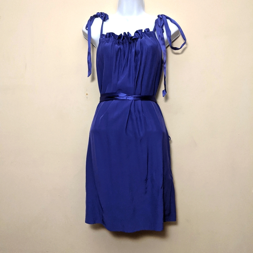 VIERECK SILK Dress Purple Tie Straps Mini  Medium